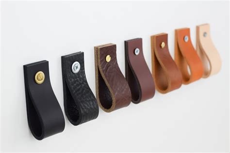 modern leather drawer pulls